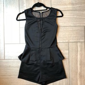 Black Mesh Romper